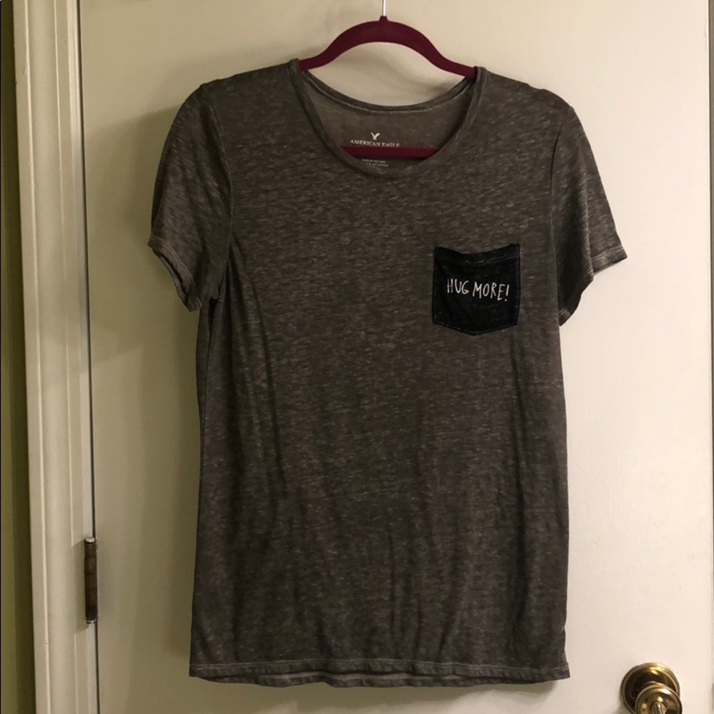 American Eagle olive green soft Hug More t-shirt